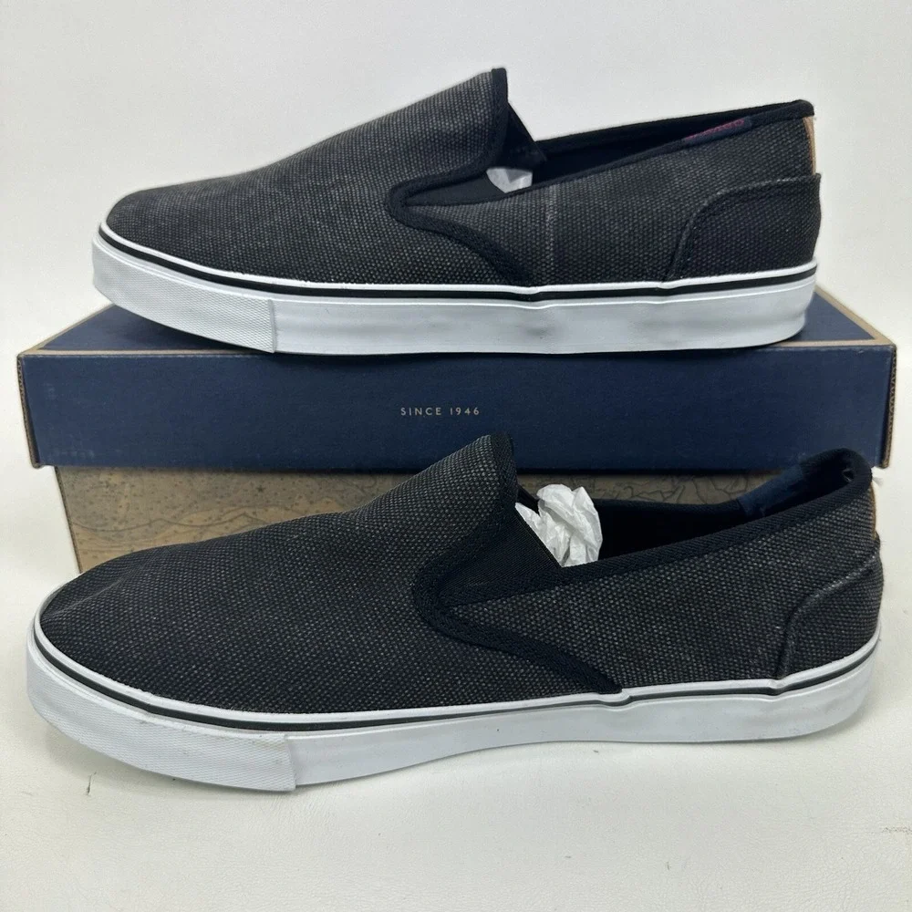 Sebago Men's Shoes Nolan Twin Gore Black Canvas Size 10 M Shoes New